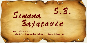 Simana Bajatović vizit kartica